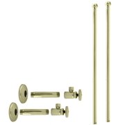 Westbrass D103KBN-01 Faucet Kit - 1/2 in. IPS x 3/8 in. OD x 20 in. Bullnose - PVD Polished Brass