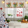 thumbnail image 5 of 2 Pack Valances for Window, Spring Easter Short Curtains for Kitchen Bedroom Living Room, Colorful Tulip Floral Eggs Pink Plaid Rustic Rod Pocket Small Window Treatment Valance Drapes 42 x 12 Inch, 5 of 8