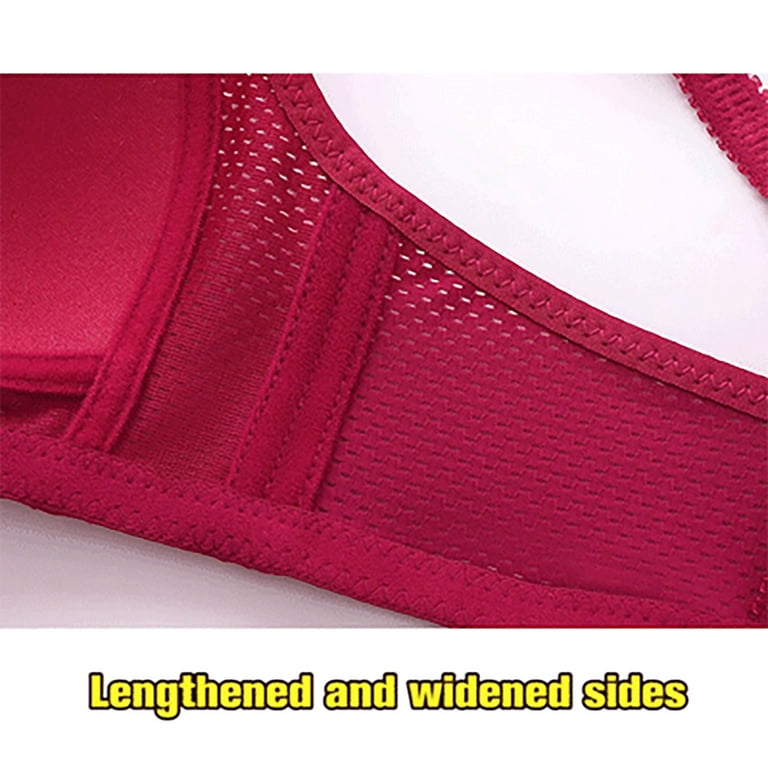 PEASKJP Sports Bras for Women Pack Period Underwear for Women Womens Lace  Gathered Bra Straps Cup Underwear Hot Pink 5X-L 
