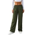 thumbnail image 1 of Liacowi Women Juniors Loose Baggy Cargo Pants Sweatpants Low Waist Straight Leg Pants Harajuku Trousers Streetwear with Pockets, 1 of 9