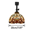 thumbnail image 3 of KAYYELAMP H-Type Track Head Lighting Mini Adjustable Angle E26 Base Stained Glass Tiffany Ceiling Light Pastoral Style Track Light Fixture for Gallery Mirror Front, 3 of 7