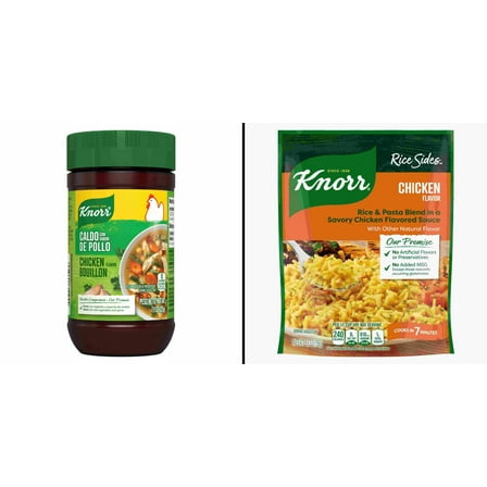 Knorr Chicken Granulated Bouillon 7.9 oz & Knorr Rice Sides Chicken 5.6 oz