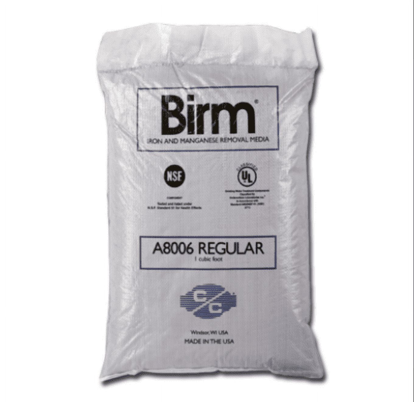 4.5" x 20" Whole House Big Blue Refillable Well Water Filter Cartridge - GAC Catalytic Carbon/Birm + KDF 85: Removes Iron, Manganese, Hydrogen Sulfide - Rotten Egg Smell