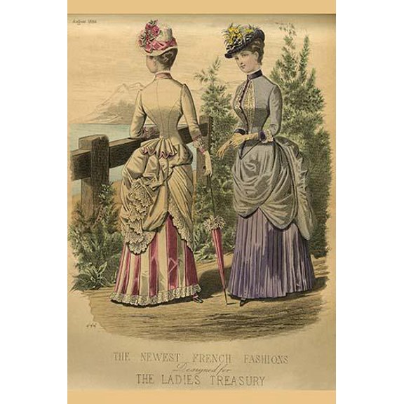 Newest French Fashions - 1884-Fine Art Canvas Print (20" x 30")