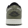 thumbnail image 4 of Ni-k-e Air Jordan 1 Low AJ1 Black Toe Medium Olive Men Casual Shoes 553558-092, 4 of 6