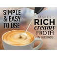 thumbnail image 3 of Zulay Kitchen Milk Frother with Stand Handheld Electric Whisk for Coffee Latte and Matcha Unicorn Black, 3 of 9