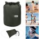 thumbnail image 4 of Jadeshay Bolsa Seca al Aire Libre PVC al Aire Libre Plegable Impermeable Barril Bolsa Seca Almacenamiento Bolsas de Transporte Camping Senderismo Playa(20L-Verde Militar), 4 of 5