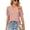 Deep Pink, variant on Fashion T-Shirt for Women V-Neck Tops Casual Hollow Bubble Sleeves Loose Tees Top S-2XL