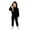 Black, variant on Shadoumai Cozy Hoodie And Sweatpants For Girls Winter Casual Outdoor Kids Long Sleeve Hooded Top Matching Set Uniform Outfits