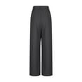 thumbnail image 5 of jtjvou Wide Leg Pants Woman Stretchy Work Dress Pants Women Pull on Business Casual Solid Slacks Trousers Fall Outfits Gray XL, 5 of 6