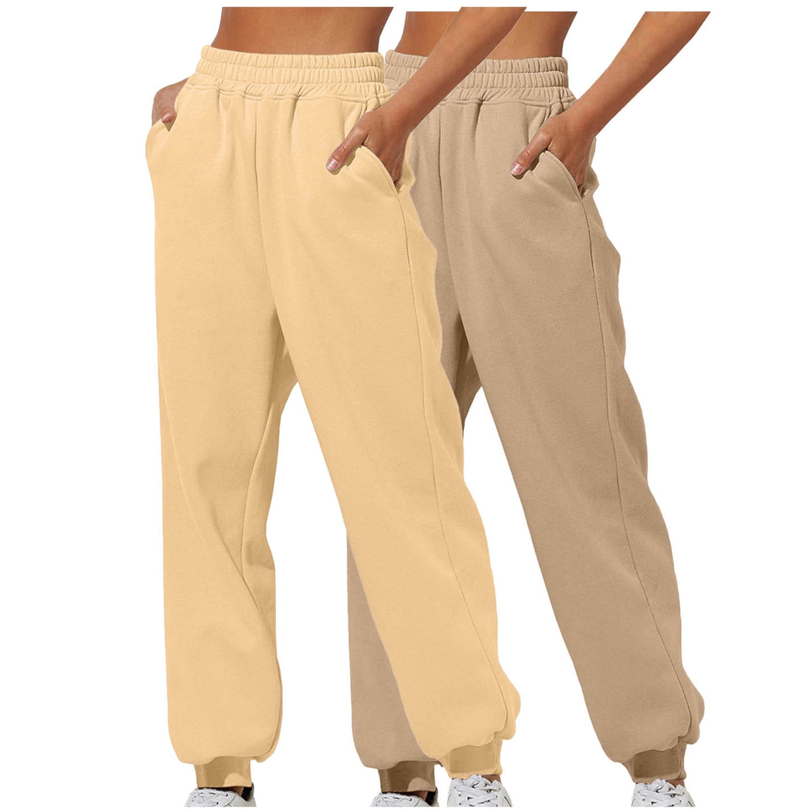 Pantalon Femme Hiver Polaire Doublé - Taille élastique Avec Cordon - Chaud Et Confortable Pour La Maison - 9