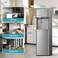 thumbnail image 4 of VECYS Bottom Loading Ice Maker Self-Clean Hot Cold Water Dispenser for 5 Gallon Bottle, 22LBS Daily Ice Making, Child Safety Lock, Grey, 4 of 6