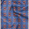 thumbnail image 1 of Soimoi Blue Poly Georgette Fabric Crabs Ocean Print Fabric by Yard 52 Inch Wide, 1 of 6
