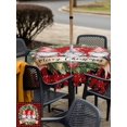 thumbnail image 4 of Outdoor Tablecloth with Umbrella Hole and Zipper, Red Black Christmas Square Table Cloth 60x60 Inch Waterproof Tablecloth, Xmas Winter Gnomes Buffalo Plaid Picnic Table Cover for Patio Camping, 4 of 7
