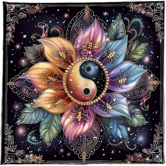 Square Divinations Tapestry Flower Disk Astrology Tablecloth Tarots Tablecloth Table Cloth Witchcrafts Supplies