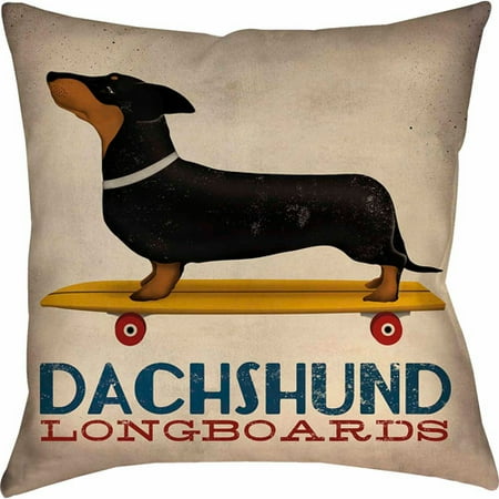 IDG Dachshund Long Board Pillow