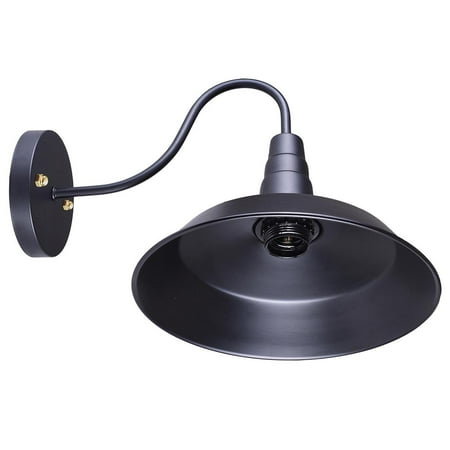 Yescom Retro Vintage Barn Style Light Wall Sconce Mounted Metal Lampshade Gooseneck Yescom Retro Vintage Barn Style Light Wall Sconce Mounted Metal Lampshade Gooseneck