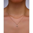 thumbnail image 2 of Believe by Brilliance Simultaed Pearl & Cubic Zirconia Clover Necklace Set in 14KT Gold Flash Plated, 2 of 9