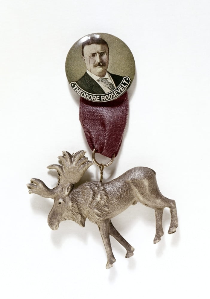 Bull Moose Campaign 1912 Ncampaign Button With Pendant For Theodore Roosevelt S Progressive Bull Moose Party In The 1912 Presidential Campaign Poster Print By Granger Collection Walmart Com Walmart Com