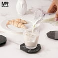 thumbnail image 4 of Radicaln Black Marble Coasters Set of 6 Handmade 3.5 inch Star Coasters for Drinks, Coaster Set with Holder, Elegant Table Decor, 4 of 7