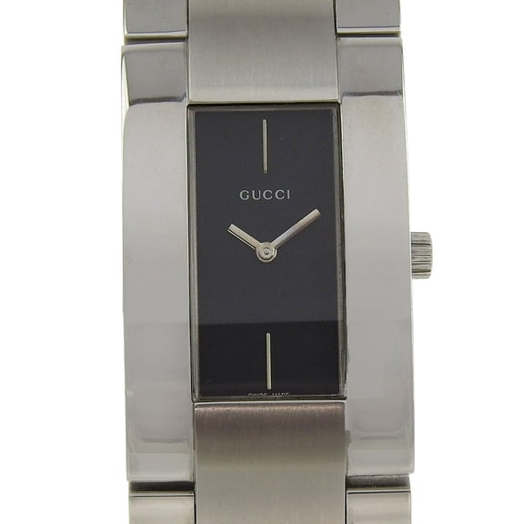 Pre-Owned Gucci GUCCI Watch 4600M Stainless Steel Quartz Analog Display Black Dial... (Fair)