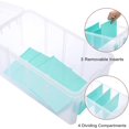 thumbnail image 4 of Boîte de Rangement en Plastique Transparent Bleu, Boîte de Rangement Utilitaire avec 4 Compartiments Détachables et Poignée, Verticale, 4 of 5