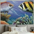 thumbnail image 2 of BCIIG Fish Marine Life Corals Tapestry Wall Hanging Unique Style Graphic Tapestries Home Wall Decor Art  Living Room Bedroom Apartment Farmhouse Dorm 40x60inch, 2 of 6