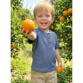 thumbnail image 6 of Cenuakty 3M-4T Baby Boy Summer T-Shirts Fashion Short Sleeve Round Neck Button Front Loose Tops for Kids, 6 of 9