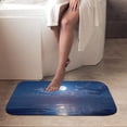 thumbnail image 4 of 1pc Moonlit Sea Absorbent Non-Slip Bathroom Thickened Flannel Rug Decor,Soft,Quick Drying,Suitable For Indoor/outdoor Use,Bathrooms,Bedrooms,Kitchens,Terrace,Laundry Rooms,16"x24", 4 of 9