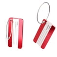 thumbnail image 1 of Unique Bargains Metal Luggage Tags Suitcase Travel Bag Name Message Card Address Label Carry-On ID,2/5/7 Pack, 1 of 1