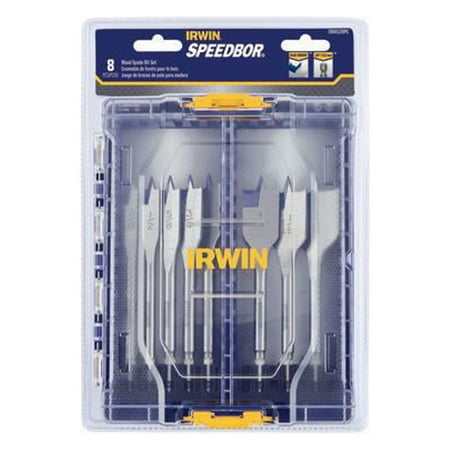 UPC: 0885911638098 | Irwin IWAX128PC Speedbor Pro Spade Drill Bit Set  8-Pc. – Quantity 5