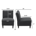 thumbnail image 2 of Serta Copenhagen Slipper Chair, Tufted Backrest, Sinuous Spring Seat Cushion, Polyester Fabric, Charcoal, 2 of 10