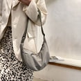 thumbnail image 3 of Trendy Temperament For Girls Nylon Handbag Underarm Bag Casual Korean Dumpling Bags Crossbody Bag Women Messenger Bags Single Shoulder Bags BLACK, 3 of 8