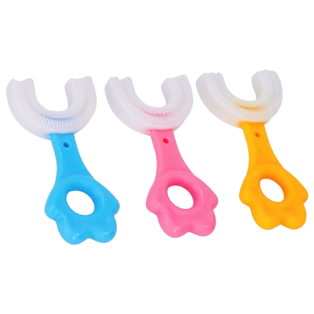 Cepillo de dientes en forma de u, manual de cepillo de dientes en forma de u 3pcs para uso doméstico para niños