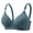 Blue, variant on Womens Wireless V Mesh Comfortable Bra New Women's Solid Color Back Buckle Thin Style Ventilate Bra without Steel Rim Blue 36/80B