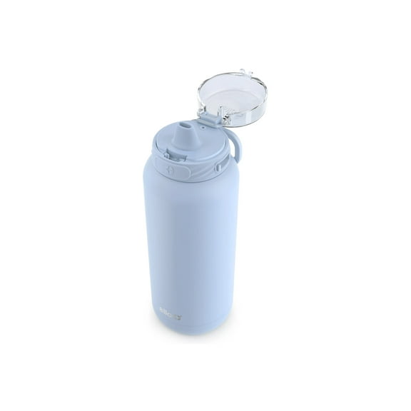 Ello 32 oz Halogen Blue Stainless Steel Vacuum Insulated Water Bottle with Straw & Carry Handle