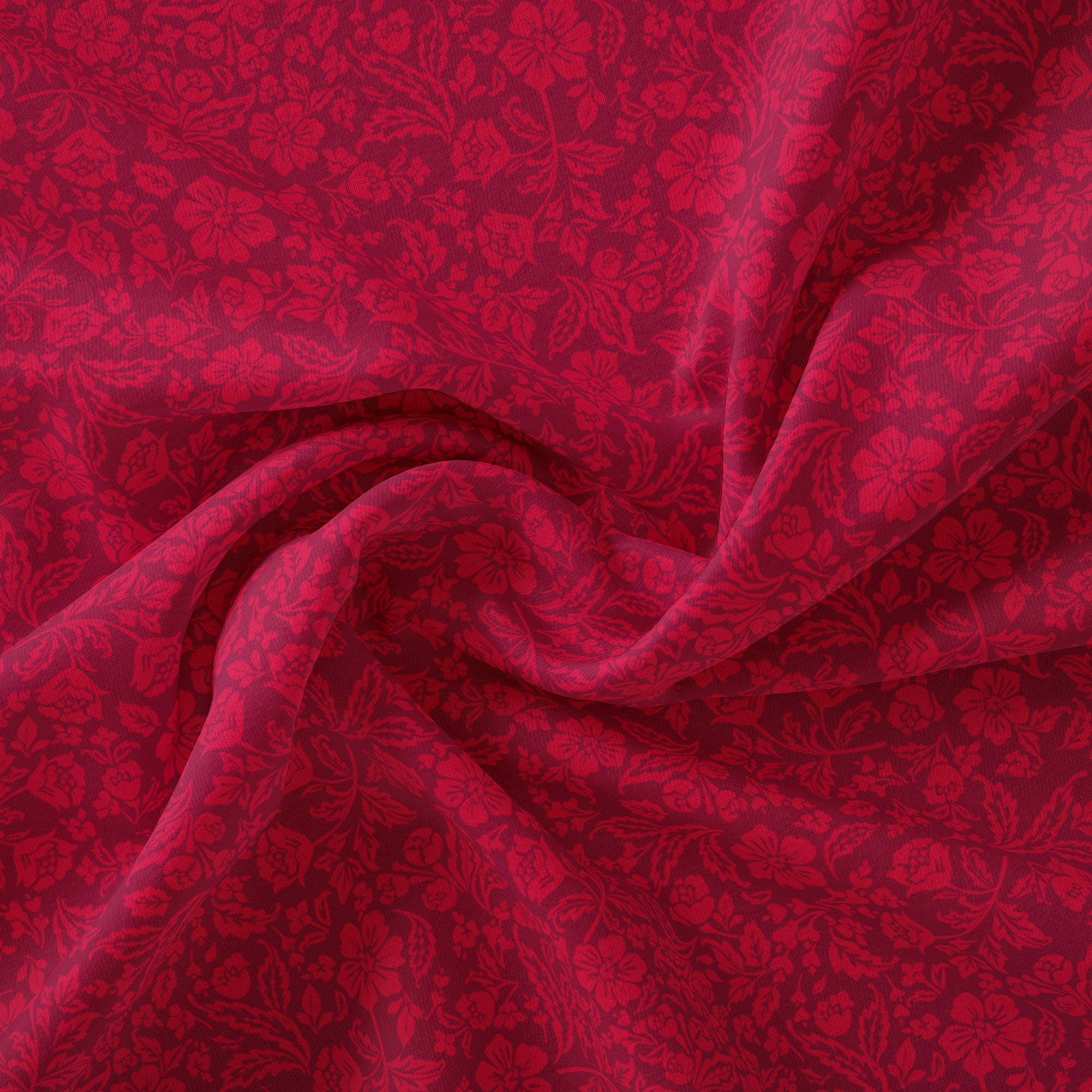 (2 pack) Waverly Inspirations 1 Yard 100% Cotton Paris Floral, Red Plum, 44" Wide for Quilting & Sewing