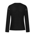 thumbnail image 3 of Timegard Womens Tops Drop Shoulder Lace Long Sleeve Shirts Fall Casual Tunic Tops Blouse Solid Color, 3 of 3