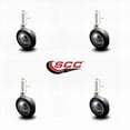 thumbnail image 2 of 2.25 Inch Bright Chrome Soft Tread Ball Caster – 3/8 Inch Threaded Stem–Set of 4, 2 of 2