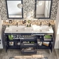 thumbnail image 5 of Eviva Lugano 60" Gray Modern Bathroom Vanity with White Integrated Acrylic Double Sink, 5 of 6