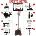 thumbnail image 4 of JBeeCtrl Kids Basketball Hoop for Kids with Stand Adjustable Height 3.5 ft-6.2 ft Indoor & Outdoor Portable Toddler Kids Basketball Goal, 4 of 7