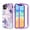 D, variant on GSA Geo Marble Hybrid Case for iPhone 13 Pro (6.1") - Pink/White