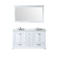 thumbnail image 3 of Lexora Home Dukes 60" Carrara Marble Top Double Vanity in White, 3 of 10