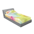 thumbnail image 2 of Ambesonne Colorful Fitted Sheet & Pillow Sham Set, Cloudy Milky Way Boho, Twin, Multicolor, 2 of 2