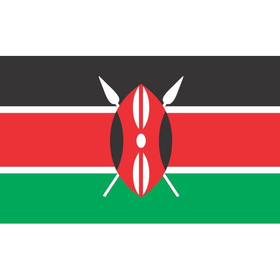5in x 3in Kenya Kenyan Flag Sticker