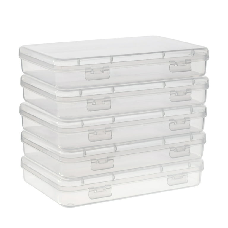 Gagee 6 Pack 3.5 Qt Storage Bins with Lids and Latching Buckles,Stackable  Plastic Storage Containers with Lids for Home, Office and School
