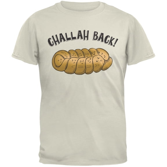 Challah Back Natural Adult T-Shirt - Small