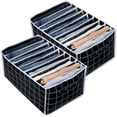 thumbnail image 1 of Divisor de cajones para ropa interior, organizadores de cajones para sujetadores, contenedores de almacenamiento de lencería, cajas organizadoras de armario, organizador de cajones plegable, caja de, 1 of 8