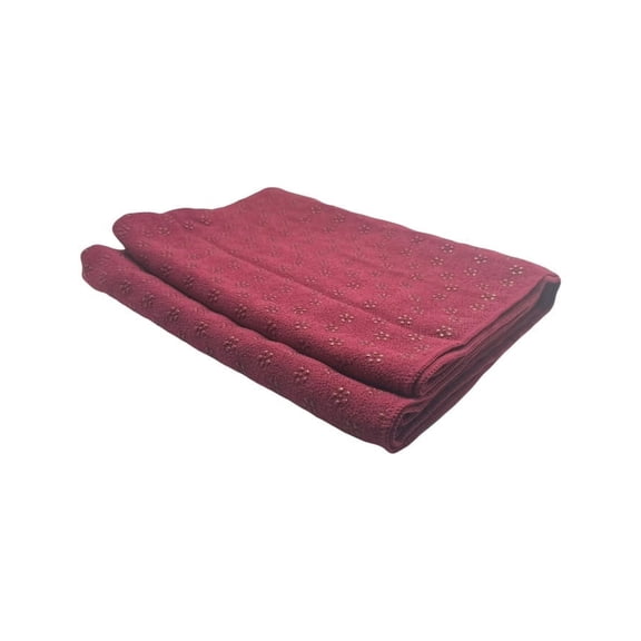 Flower pattern Yoga Towel Absorbent Microfiber Hot Yoga Towel (Burgundy)