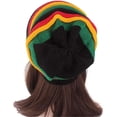 thumbnail image 5 of Moda Bob Marley Reggae jamaicano Gorra multicolor a rayas Sombrero Rasta Slouchy Baggie Beanie Skullies Gorro Rasta Mujer, 5 of 5